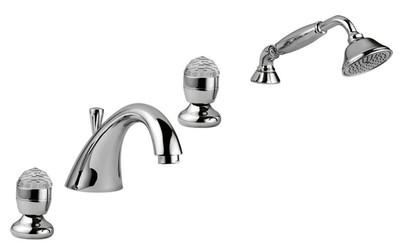 Luxus Badewannen Armaturen Set 4 Loch Kombination Silber Badezimmer Badewannenarmaturen Mit Swarovski Kristallglas Freistehende Badewannen Badezimmer Mobel Armaturen Badewannenarmaturen