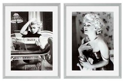 4251549327257 - Bilder 2er Set Marilyn Monroe Silber 69 x H 89 cm - Luxus Wanddekoration
