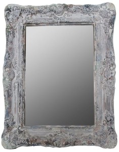 4251549327448 - Barockstil Spiegel   Wandspiegel Antik Grau 42 x H 54 cm - Barock MÃ¶bel