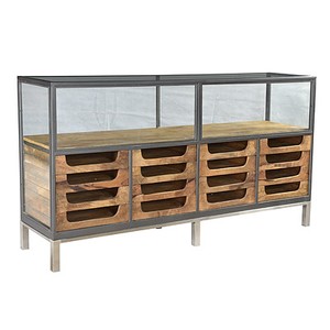 4251549327479 - Designer Buffetschrank mit Schubladen Natur  193 x 46 x H99 cm - Hotel MÃ¶bel