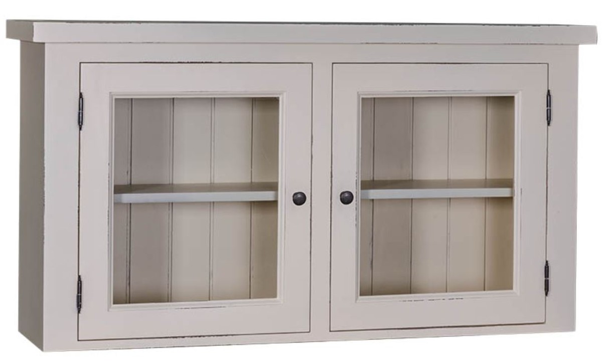 Casa Padrino Country Style Kitchen Hanging Wall Cabinet Antique Light Gray 120 X 31 X H 65 Cm Country Style Kitchen Cabinet With 2 Glass Doors