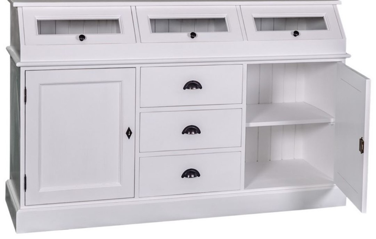 Casa Padrino Country Style Kitchen Cabinet Buffet Cabinet White