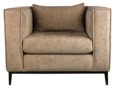 4251549327912 - Luxus Sessel Beige   Schwarz 90 x 75 x H 66 cm - Hotel MÃ¶bel