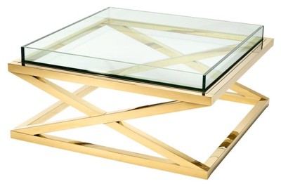 4251549328223 - Luxus Couchtisch   Wohnzimmertisch Gold 100 x 100 x H 465 cm - Hotel MÃ¶bel