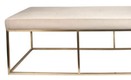 Casa Padrino banco / banco de dormir de lujo con marco dorado de acero inoxidable y tejido beige 147 x 58 x H 43 cm - Muebles Para Hoteles – Bild 2