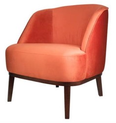 4251549329091 - Lounge Sessel Orange   Braun 66 x 66 x H 70 cm - Luxus Kollektion