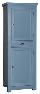 4251549329176 - Landhausstil KÃ¼chenschrank mit 2 TÃ¼ren und Schublade Blau 67 x 50 x H 180 cm - KÃ¼chenmÃ¶bel