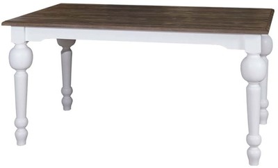 4251549329756 - Landhausstil Esstisch WeiÃ   Naturfarben 180 x 90 x H 75 cm - Landhausstil EsszimmermÃ¶bel