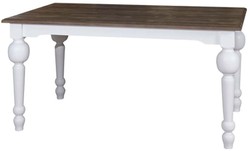 4251549329756 - Landhausstil Esstisch WeiÃ   Naturfarben 180 x 90 x H 75 cm - Landhausstil EsszimmermÃ¶bel