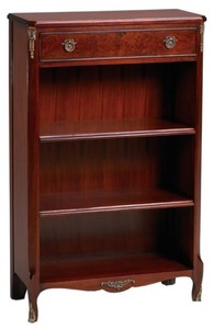 4251549329848 - Barockstil BÃ¼cherschrank mit Schublade Rotbraun 665 x 295 x H 1073 cm - Luxus Barock MÃ¶bel