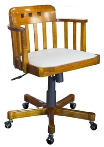 4251549329886 - BÃ¼ro Drehstuhl mit Armlehnen Hellbraun   WeiÃ 62 x 53 x H 86 cm - Luxus BÃ¼rostuhl