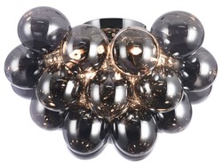 4251549329992 - Wohnzimmer Deckenleuchte Rauchig Grau   Silber Ã 50 x H 32 cm - Moderne Deckenlampe