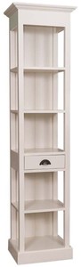 4251549330059 - Landhausstil Regalschrank mit Schublade Creme 50 x 39 x H 197 cm - Landhausstil MÃ¶bel