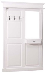 4251549330073 - Landhausstil Garderobe mit Schublade WeiÃ 131 x 19 x H 210 cm - Landhausstil MÃ¶bel