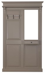 4251549330080 - Landhausstil Garderobe mit Schublade Dunkelgrau 131 x 19 x H 210 cm - Landhausstil MÃ¶bel