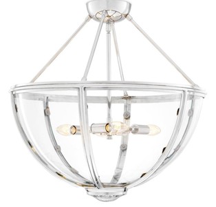 4251549330400 - Luxus Deckenleuchte Silber Ã 60 x H 55 cm - Hotel & Restaurant Deckenlampe