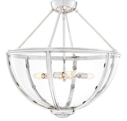 4251549330400 - Luxus Deckenleuchte Silber Ã 60 x H 55 cm - Hotel & Restaurant Deckenlampe