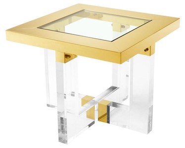 4251549332534 - Wohnzimmer Beistelltisch Gold 60 x 60 x H 50 cm - Luxus MÃ¶bel