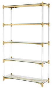 4251549332800 - Wohnzimmerschrank   Regalschrank Gold 117 x 41 x H 200 cm - Luxus MÃ¶bel