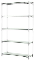 4251549332817 - Wohnzimmerschrank   Regalschrank Silber 117 x 41 x H 200 cm - Luxus MÃ¶bel