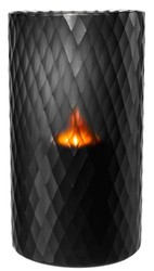 4251549333043 - Glas Teelichthalter Schwarz Ã 20 x H 36 cm - Luxus Windlicht