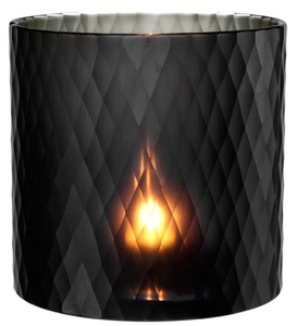 4251549333050 - Glas Teelichthalter Schwarz Ã 20 x H 20 cm - Luxus Windlicht