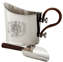 4251549333128 - Luxus Eiseimer mit Schaufel Set Silber   Braun 34 x 21 x H 24 cm - Hotel & Restaurant Accessoires