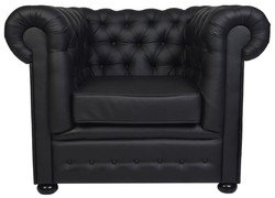 4251549333272 - Luxus Echtleder Sessel 115 x 93 x H 84 cm - Verschiedene Farben - Chesterfield MÃ¶bel