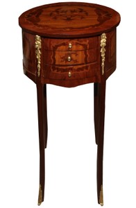 4251549333531 - Barock Konsolentisch Telefontisch Mahagoni Braun