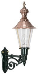 4251549333975 - Aluminium AuÃenwandleuchte AuÃenlaterne Schwarz   Kupfer 19 x 325 x H 56 cm - Handgefertigte Nostalgische Garten Terassen Balkon Leuchte