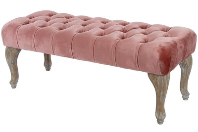 4251549334224 - Barockstil Sitzbank Rosa Antik Braun 100 x 40 x H 42 cm - Barockmöbel 4251549334224 - Barockstil Sitzbank Rosa Antik Braun 100 x 40 x H 42 cm - Barockmöbel