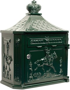 4251549334507 - Jugendstil Wandbriefkasten 41 x 20 x H 50 cm - Verschiedene Farben - Wetterfester Briefkasten