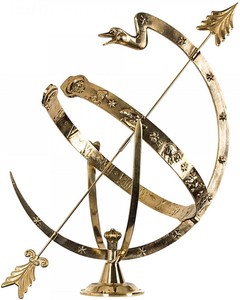 4251549334910 - Jugendstil Sonnenuhr Gold Ã 53 x H 70 cm - Luxus Garten Dekoration