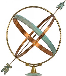 4251549335146 - Jugendstil Sonnenuhr Gold   Kupfer   MintgrÃ¼n Ã 50 x H 60 cm - Handgefertigte Luxus Gartendeko