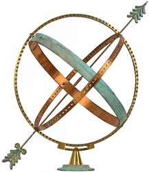 4251549335146 - Jugendstil Sonnenuhr Gold   Kupfer   MintgrÃ¼n Ã 50 x H 60 cm - Handgefertigte Luxus Gartendeko