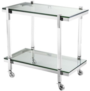 4251549335429 - Luxus Trolley   Servierwagen Silber 80 x 48 x H 775 cm - Hotel Restaurant Gastronomie Accessoires