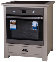 4251549335887 - Landhausstil Herdumbauschrank mit Schublade Grau 76 x 65 x H 90 cm - KÃ¼chenschrank im Landhausstil