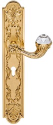 4251549342489 - Luxus Jugendstil TÃ¼rgriff Set mit Swarovski Kristallglas Gold 164 x H 418 cm - Barock & Jugendstil Hotel Accessoires TÃ¼rklinken