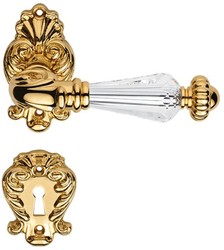 4251549342588 - Luxus Barock Messing TÃ¼rgriff Set mit Swarovski Kristallglas Gold 134 x H 82 cm - Luxus Kollektion