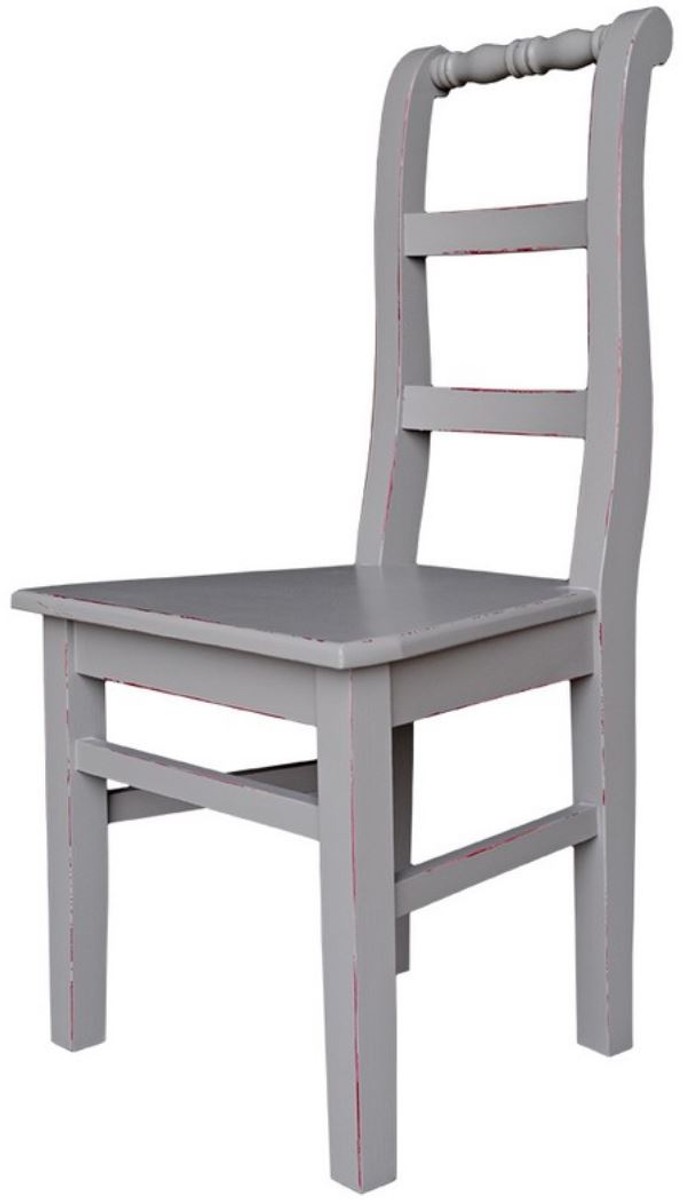 4251549337119 - Landhausstil Esszimmerstuhl 48 x 41 x H 93 cm - Verschiedene Farben - KÃ¼chenstuhl im Shabby Chic Look