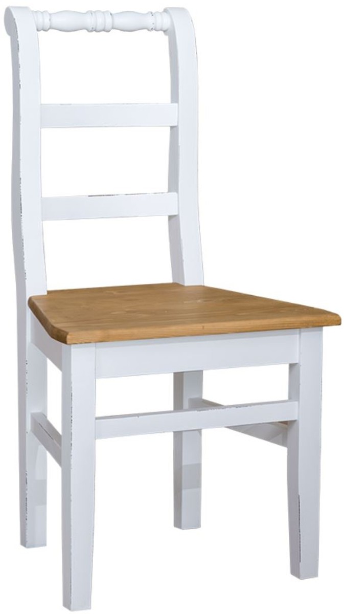 4251549337133 - Landhausstil Esszimmerstuhl 48 x 41 x H 93 cm - Verschiedene Farben - KÃ¼chenstuhl Shabby Chic Look