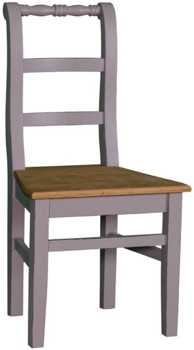 4251549337140 - Landhausstil Esszimmerstuhl 48 x 41 x H 93 cm - Verschiedene Farben - KÃ¼chenstuhl Shabby Chic Look