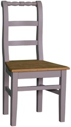 4251549337140 - Landhausstil Esszimmerstuhl 48 x 41 x H 93 cm - Verschiedene Farben - KÃ¼chenstuhl Shabby Chic Look