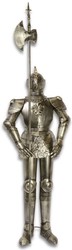4251549337195 - RitterrÃ¼stung mit Lanze Antik Silber H 213 cm - Mittelalter Deko Eisen RÃ¼stung