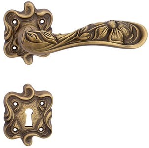 4251549343257 - Barock TÃ¼rklinken Set Messing Patiniert 14 x H 68 cm - Barock Hotel & Restaurant Accessoires