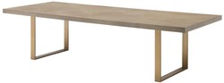 4251549337386 - Esstisch KÃ¼chentisch Braun   Messing 300 x 115 x H 75 cm - Luxus KÃ¼chenmÃ¶bel