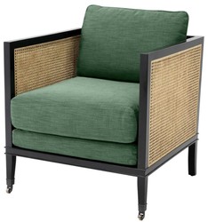 4251549337409 - Luxus Sessel GrÃ¼n   Schwarz   Naturfarben 71 x 685 x H 84 cm - Hotel MÃ¶bel