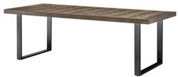4251549337515 - Esstisch Braun   Bronze 230 x 100 x H 75 cm - Luxus KÃ¼chentisch mit Eichenfurnier Tischplatte