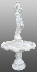4251549337775 - Barock FontÃ¤ne   Springbrunnen Dame mit WasserkrÃ¼gen Ã 130 x H 239 cm - Gartenbrunnen