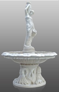 4251549337782 - Barock FontÃ¤ne   Springbrunnen Dame mit WasserkrÃ¼gen Ã 145 x H 225 cm - Gartenbrunnen